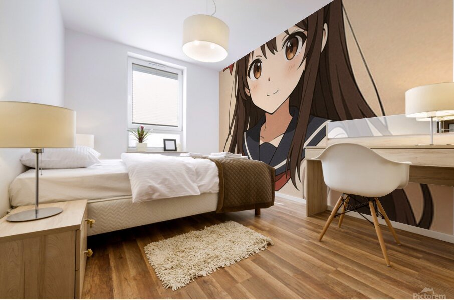 Female Anime Character Mural print