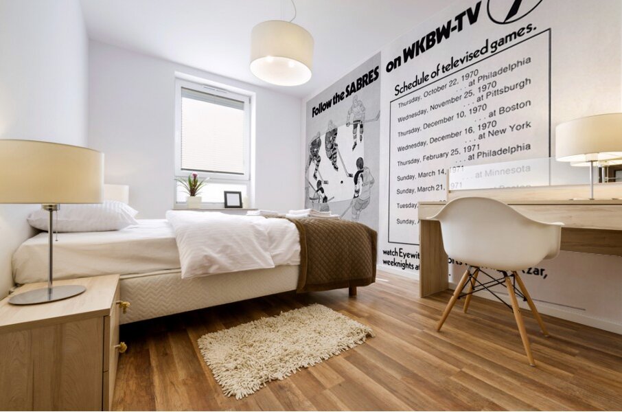 1971 Buffalo Sabres WKBW TV 7 Ad Mural print