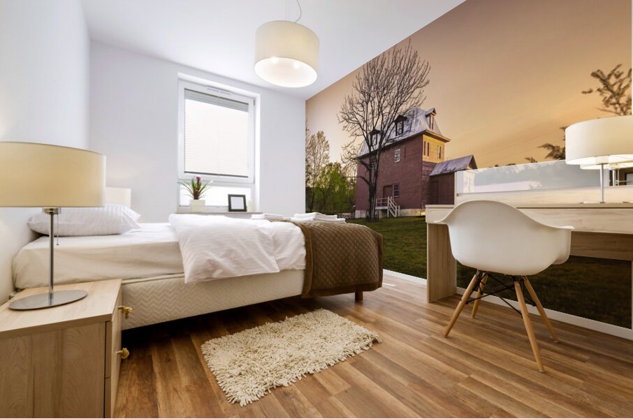 Old Virginia Mill at Sunrise Mural print