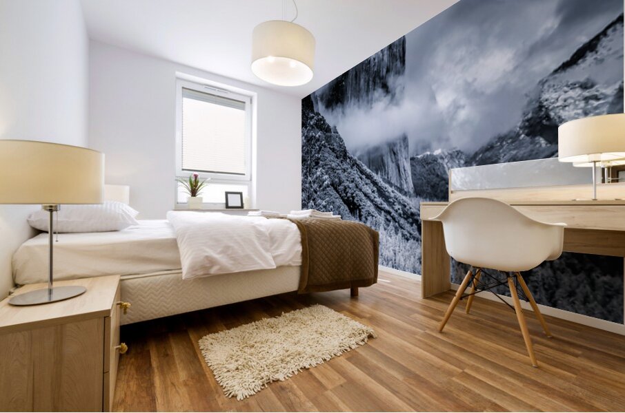 Yosemite El Capitan in Blue Mural print