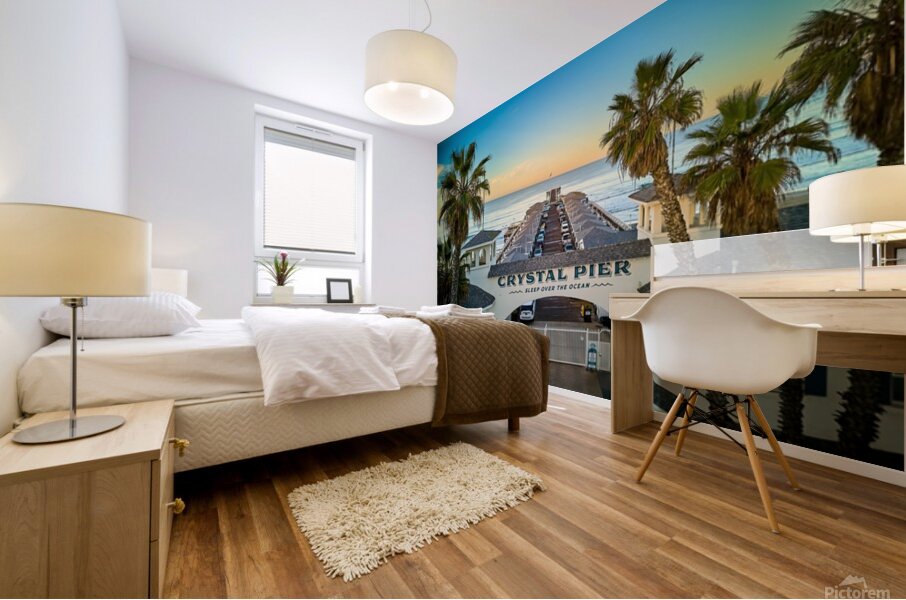 Crystal Pier Hotel Sunrise in San Diego Mural print