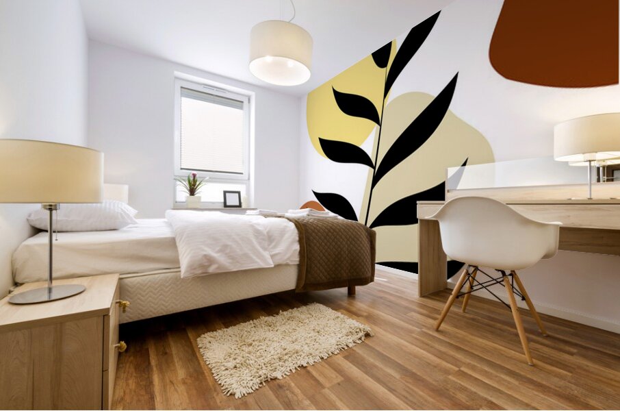 Boho Leaf Art Mural print