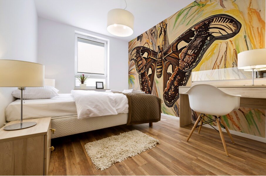 ArtXcl 194 atlas moth photo oil paint style Mural print
