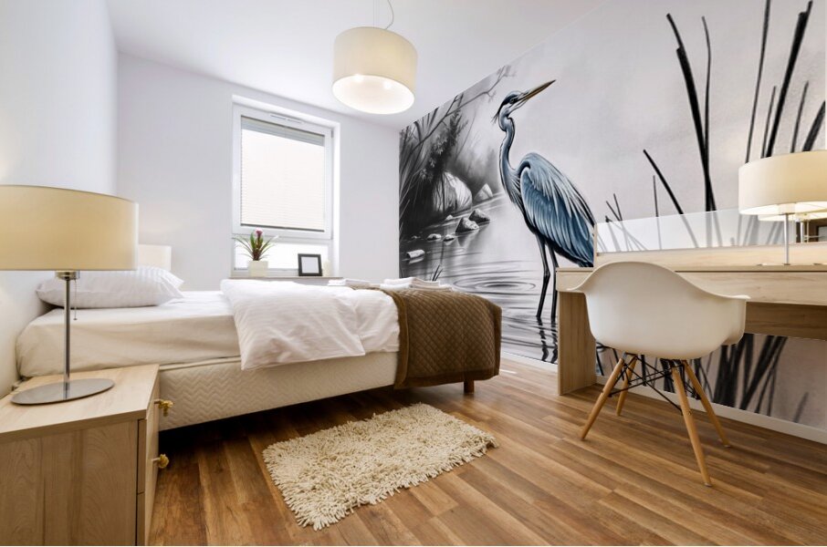 Gorgeous Blue Heron Oct 24 2025 at 9 34 18 AM Mural print