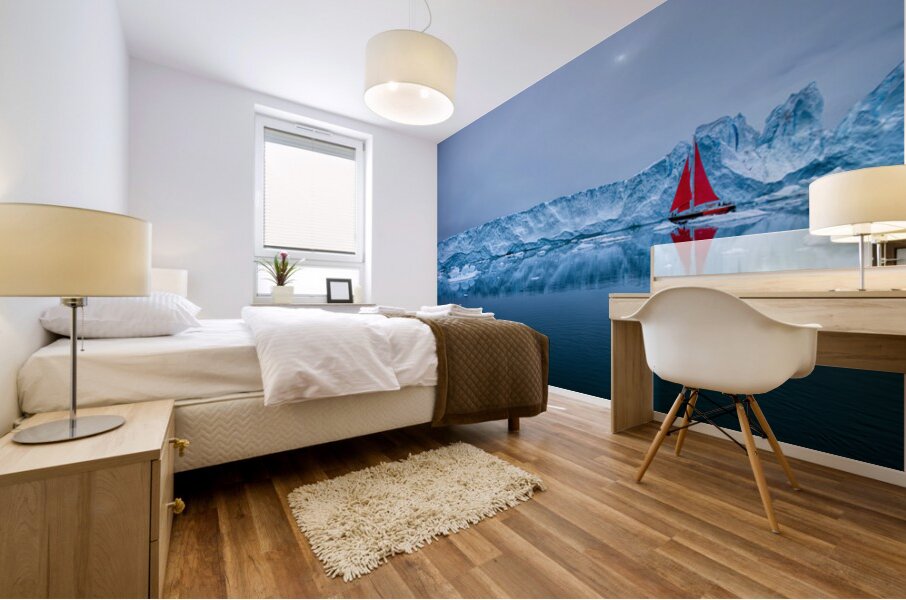 SAILING AMONG THE ICEBERGS Mural print
