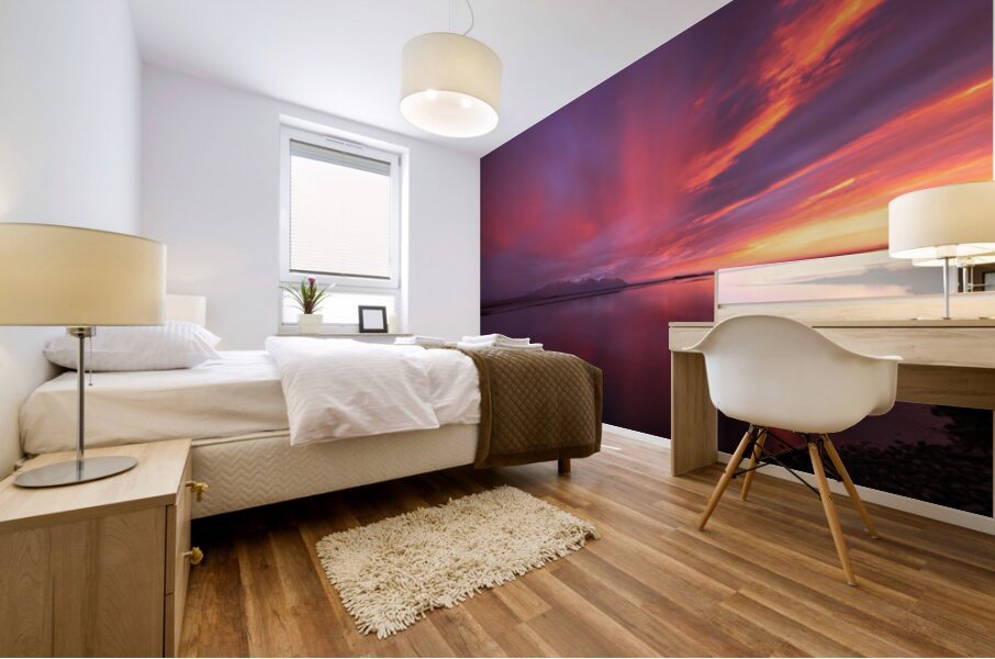 SUNSET AT HOFSSTADIR Mural print