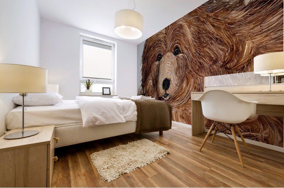 IMG 4321 happy waving bear Mural print