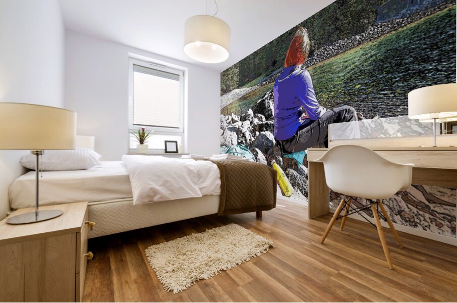 Scenes from the Trail-  Taking a Rest                                                                                                               Mural print