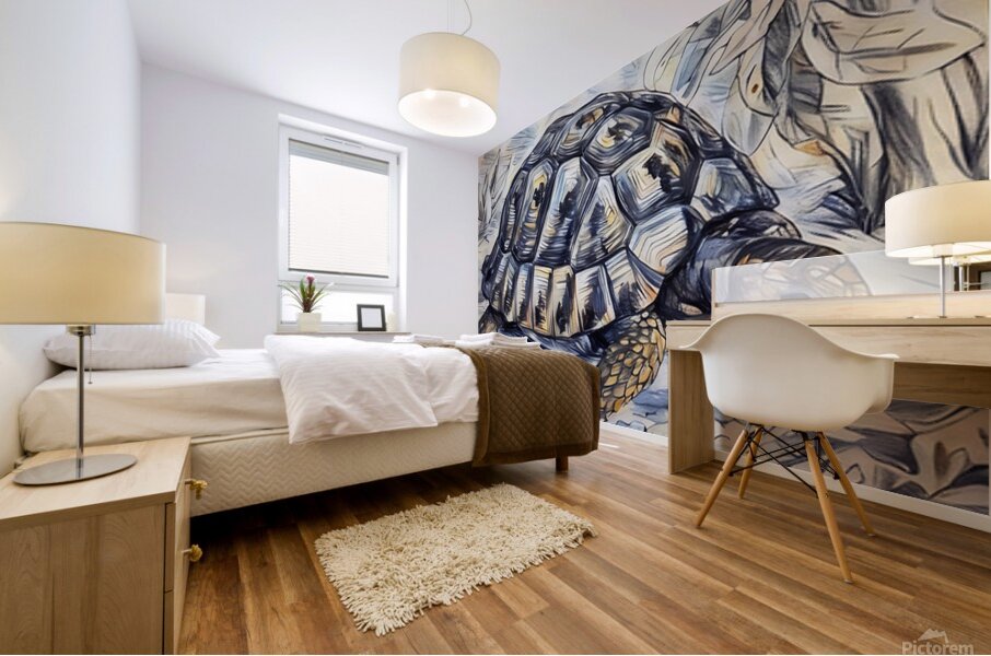 ArtXcl 332 tortoise pencil sketch Mural print