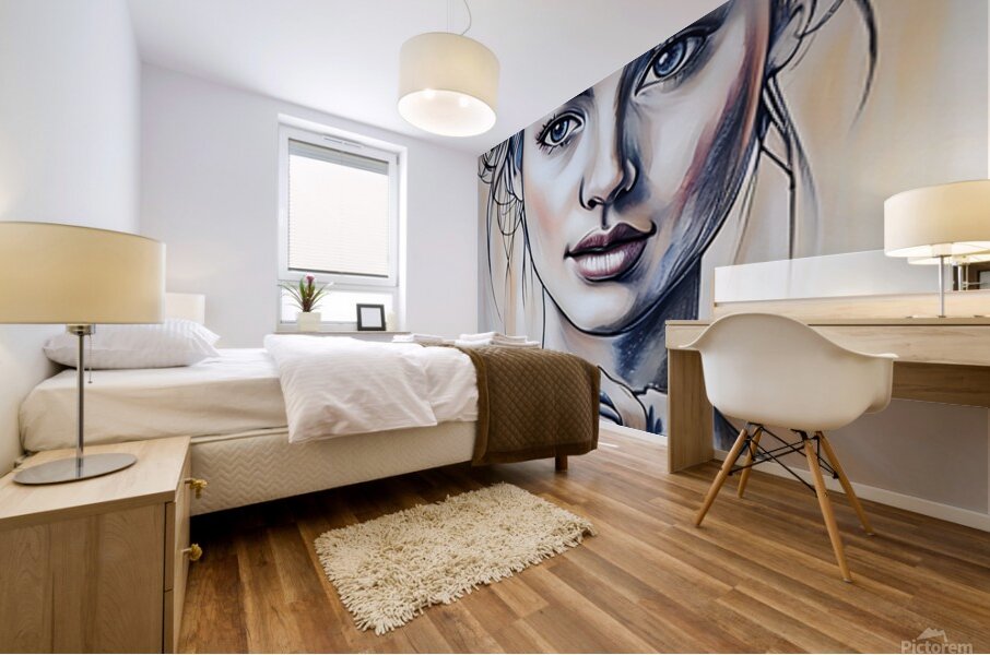 ArtXcl 337 woman with rose Mural print