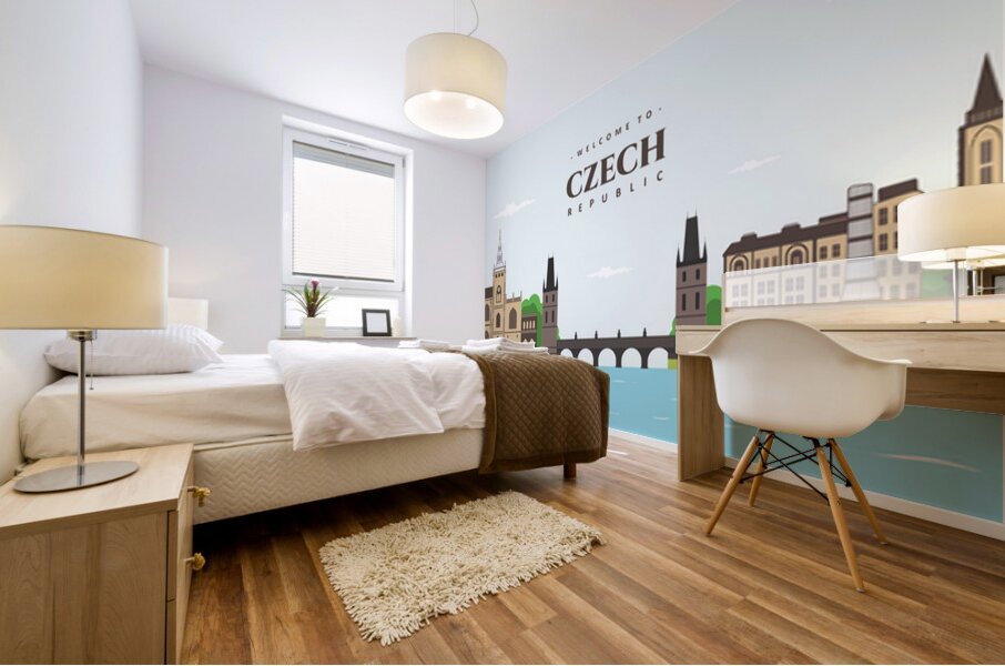 Welcome to Czech Republic Mural print