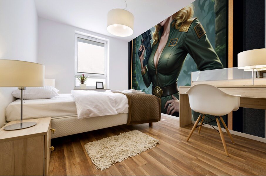 Chyrelle Lythander Exploring The Lost Ruins Of Xantus Prime Gorgeous AI Concept Art by Xzendor7 Mural print