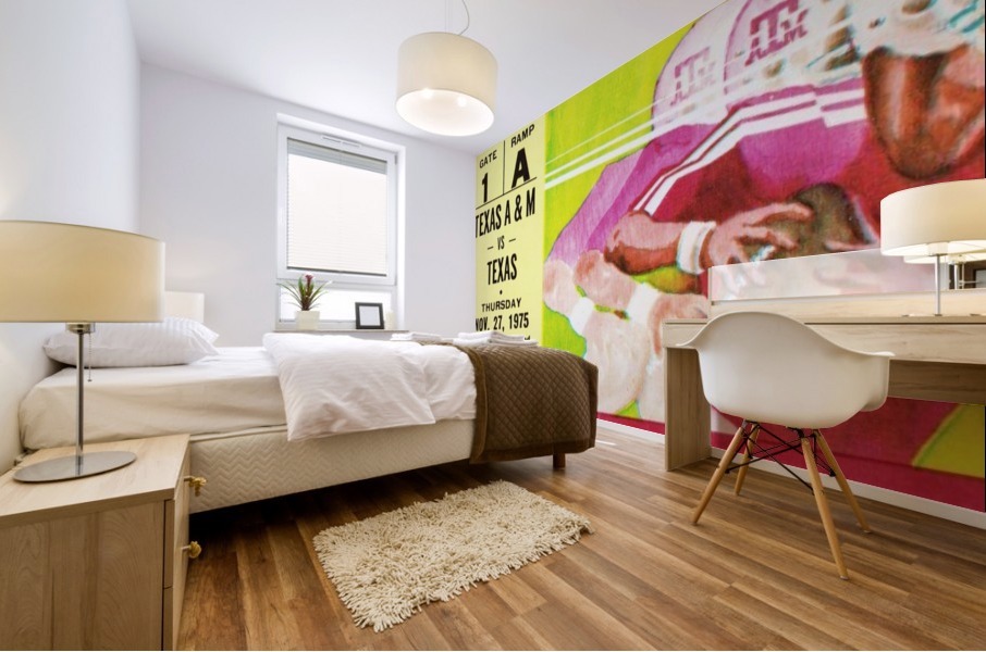 1975 Texas vs. Texas A&M Football Ticket Canvas Mural print