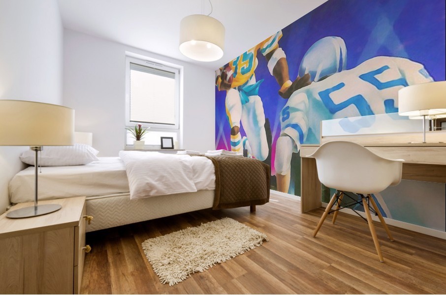 1980s Miami Orange Bowl Football Art Mural print