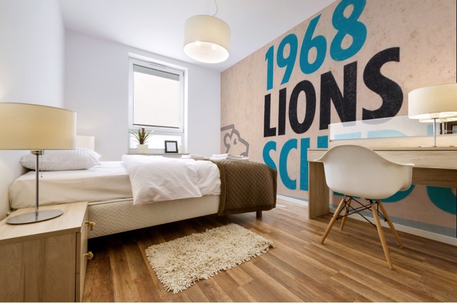 Detroit Lions Schedule Art Mural print