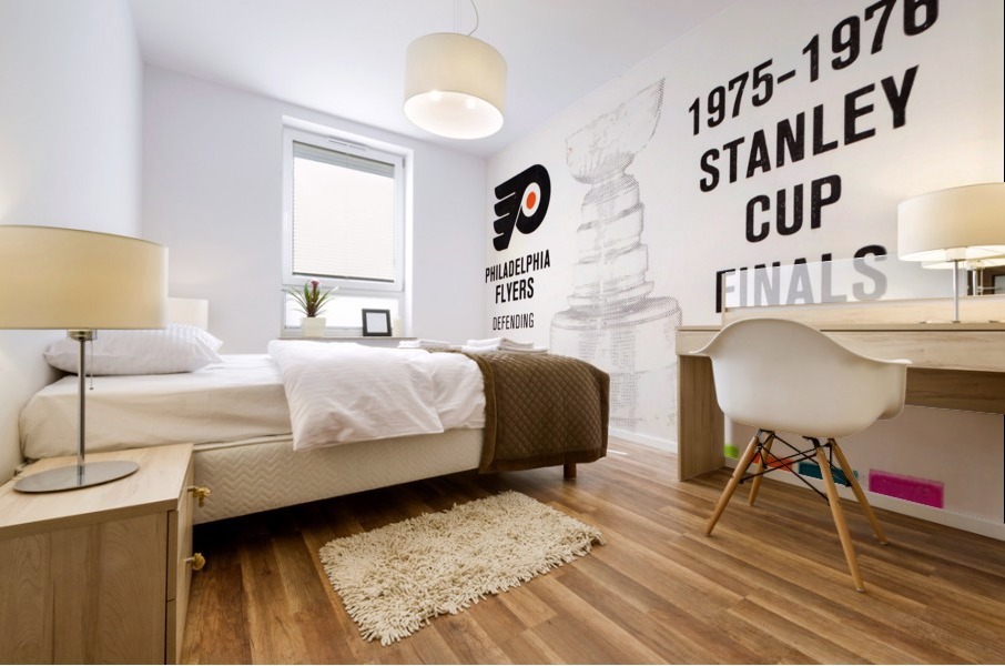 1975 stanley cup finals philadelphia flyers ticket stub hockey poster Mural print