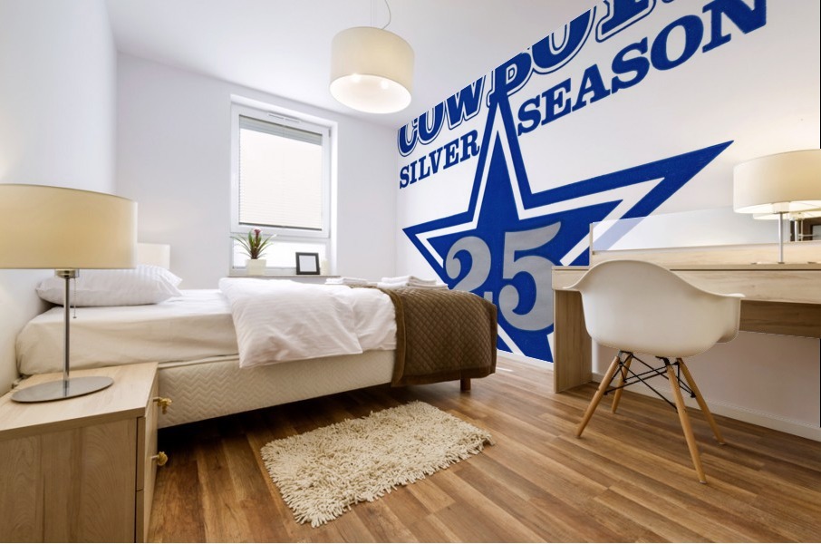 1984 dallas cowboys silver season art Mural print