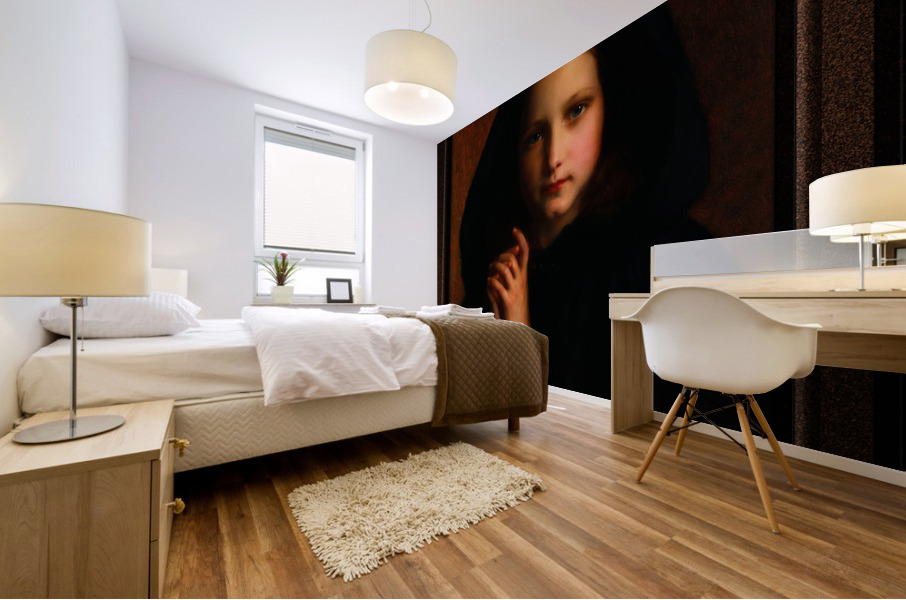 Femme Dans Un Manteau by Adolphe Piot Classical Fine Art Old Masters Xzendor7 Remastered Reproduction Mural print