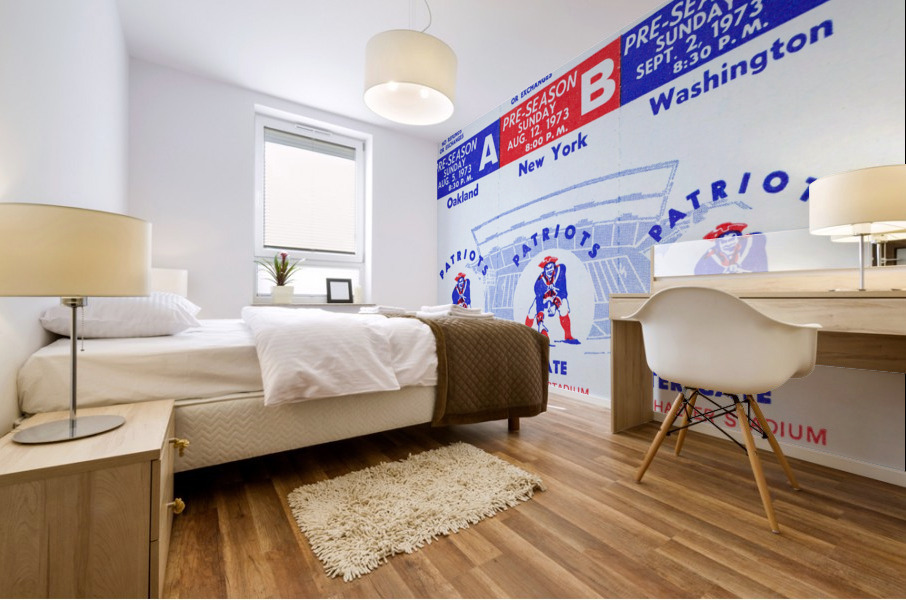 1973 New England Patriots Season Tickets Mural print