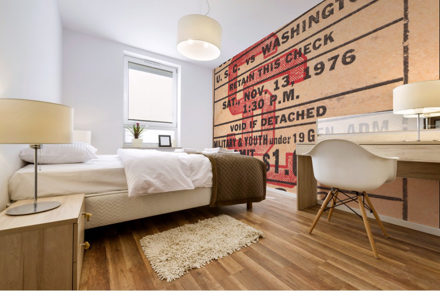 1976 USC Trojans Football Ticket Art Mural print