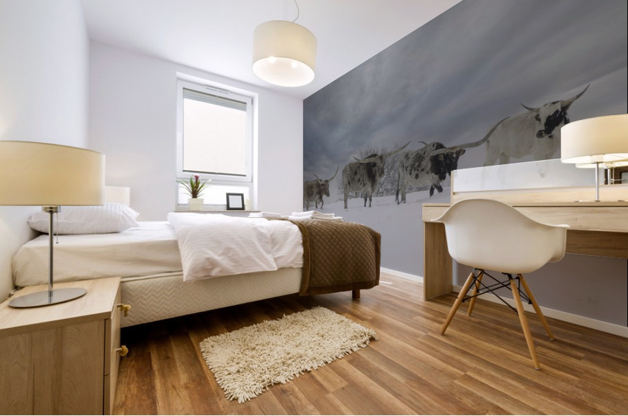 Longhorns Mural print