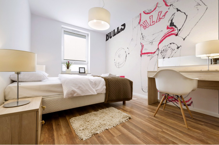 1976 Chicago Bulls Basketball Art Mural print