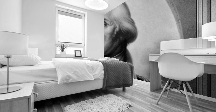 George Washington by Rembrandt Peale Black and White Xzendor7 Old Masters Art Reproductions Mural print