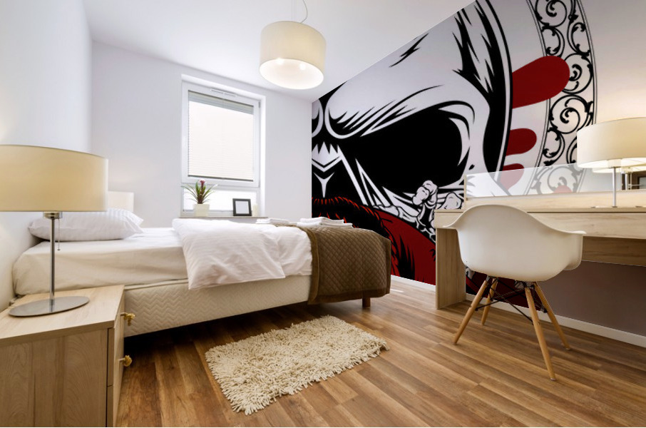 A Haunting Place on White Digital Art by Xzendor7 Mural print