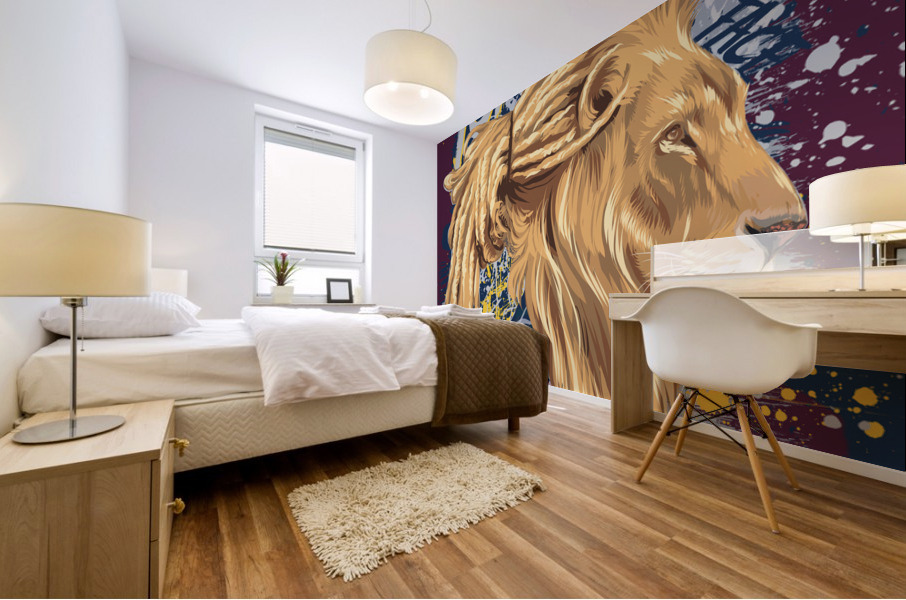 lion print Mural print