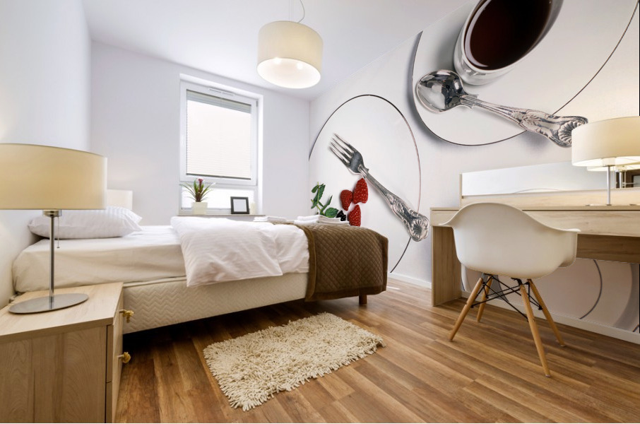 Berries and Mint Mural print