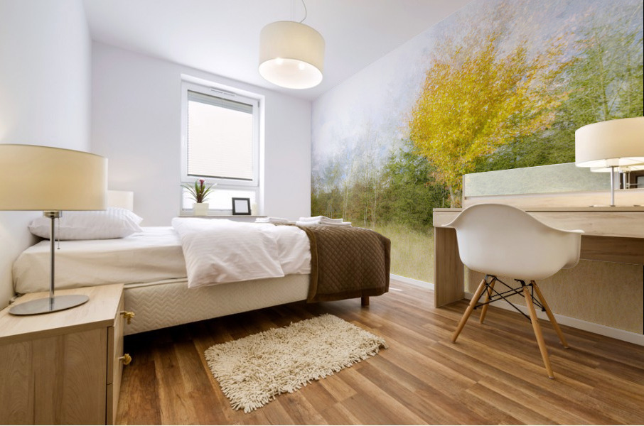 Impressionistic birch Mural print