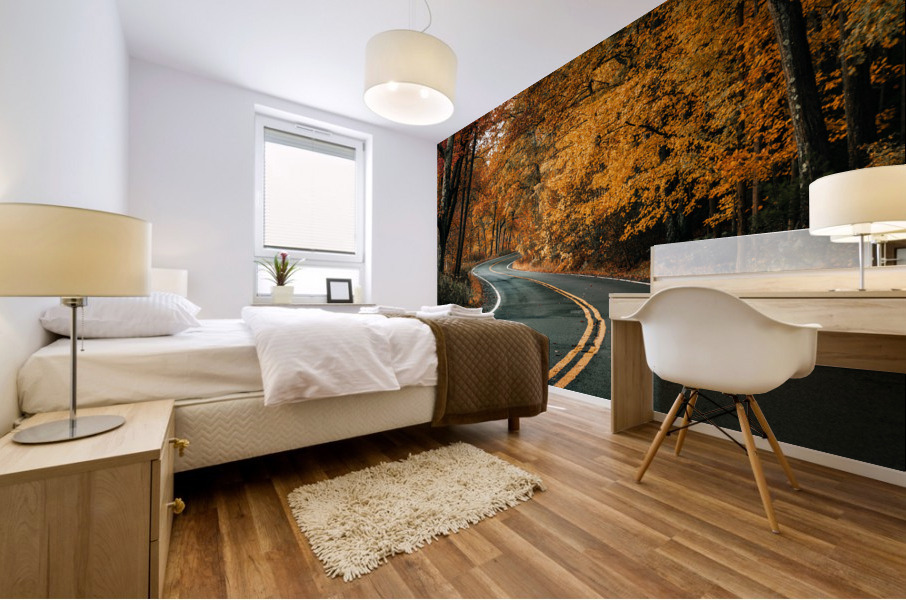 Road to fall Mural print