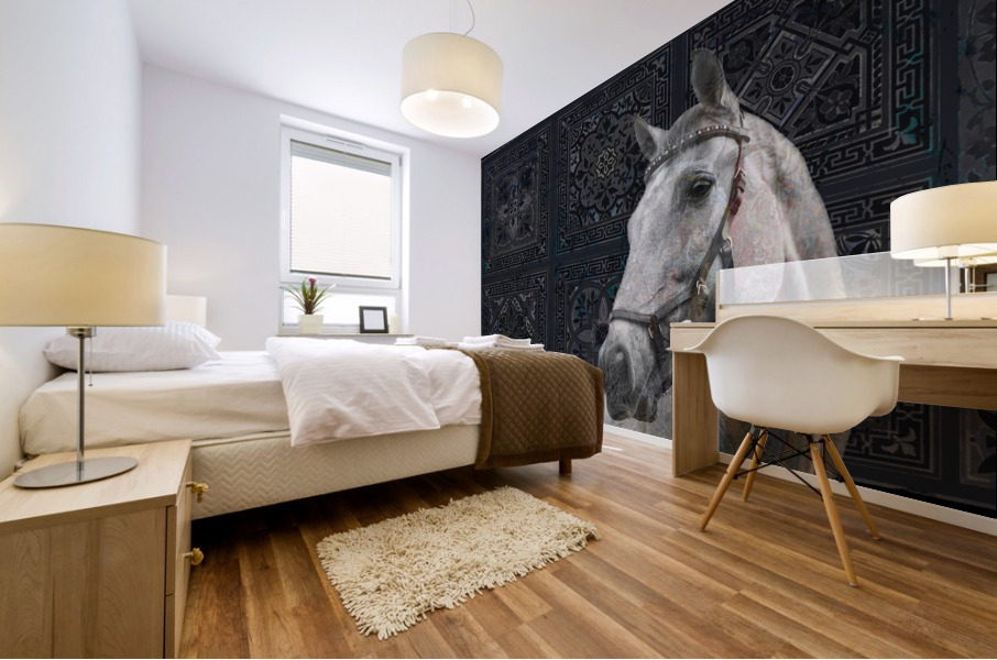 Etched Horse Mural print