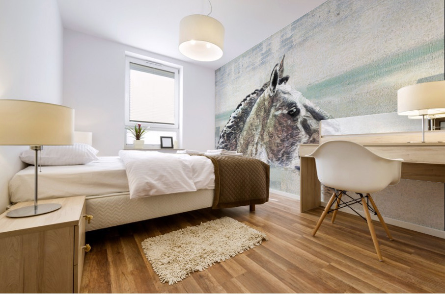 Wavy Horse Mural print