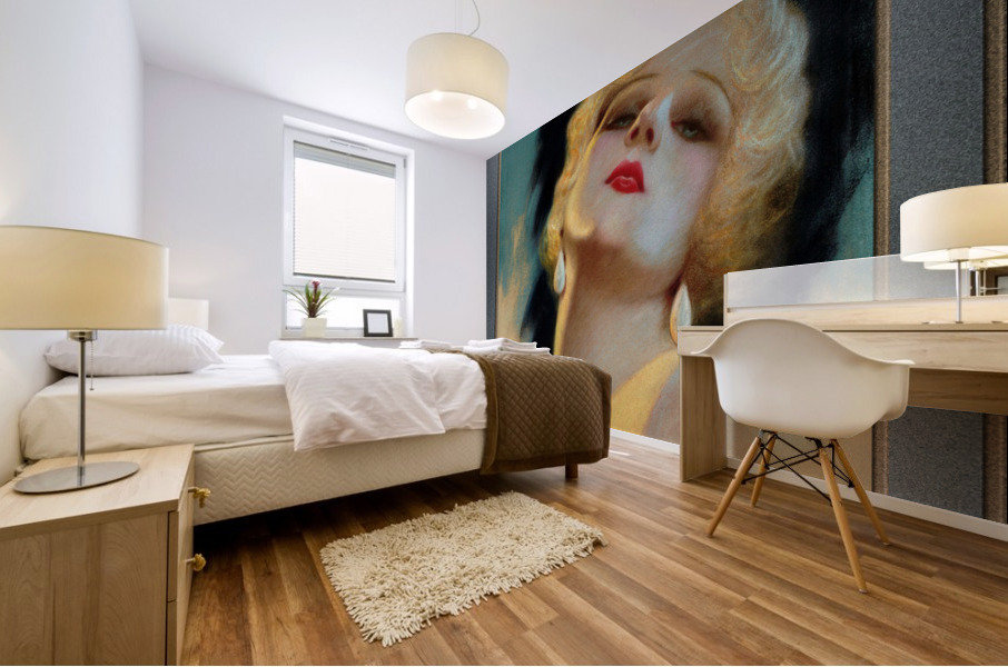 Jean Harlow Poses For Charles Gates Sheldon Remastered Vintage Retro Xzendor7 Art Reproductions Mural print