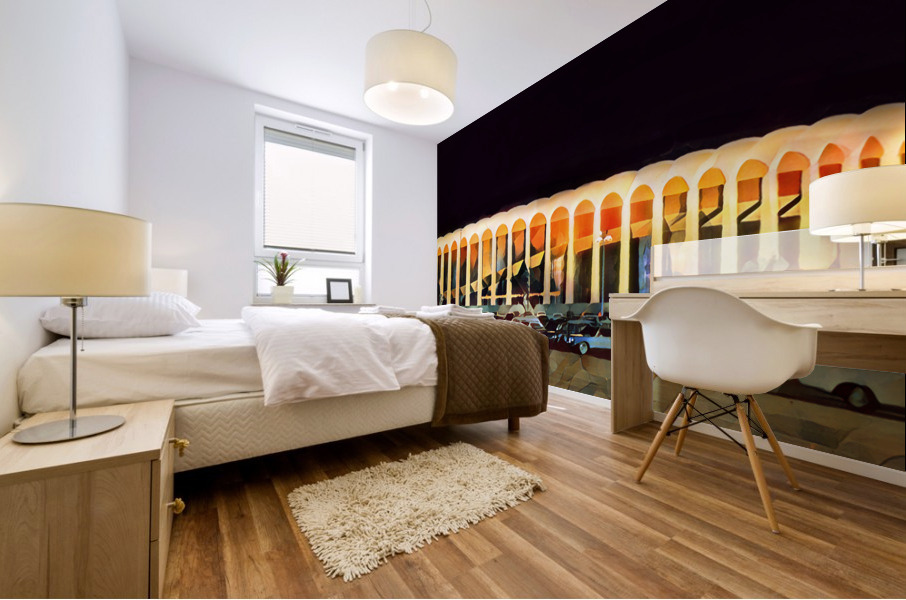 The Forum LA Lakers Home Arena Vintage Art Mural print