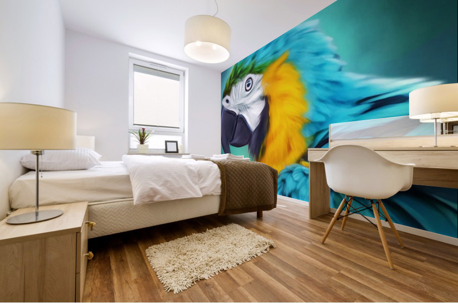 Digital Parrot  Mural print