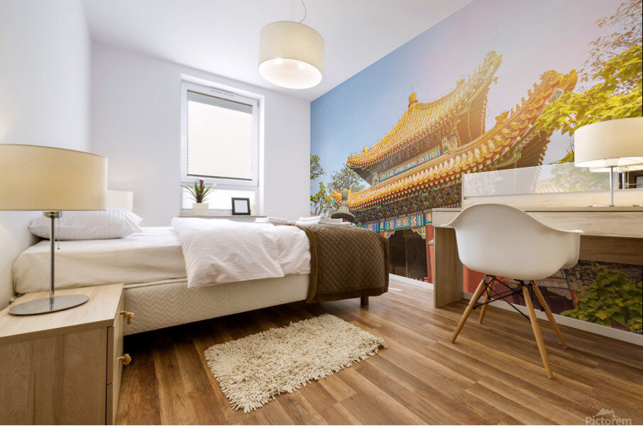 Buddhist Lama Temple Mural print