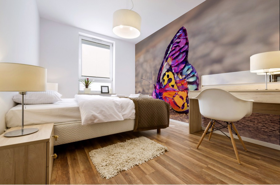 Butterfly On Beach Mural print