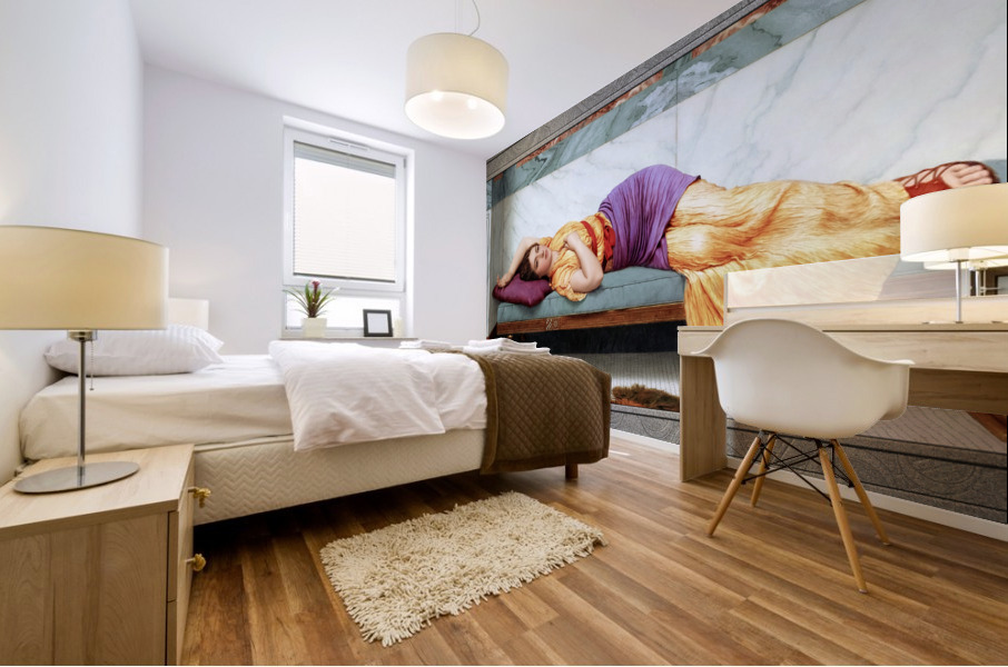 The Day Dream by John William Godward Remastered Xzendor7 Classical Fine Art Old Masters Reproductions Mural print