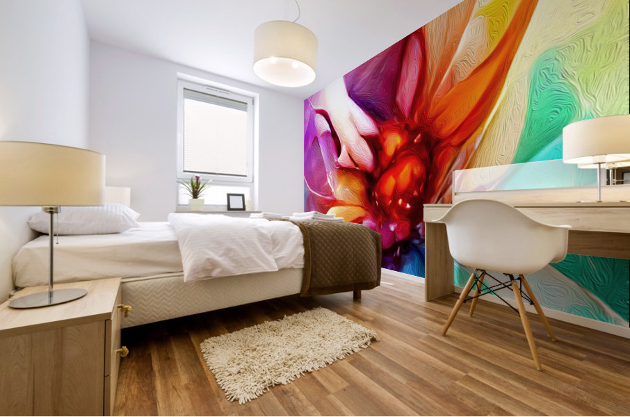 Chakra Love Flower Mural print