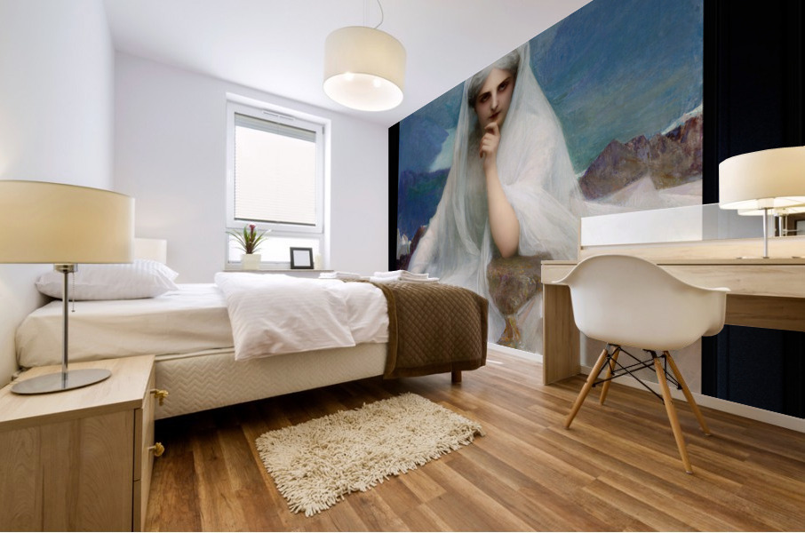 On the Summit by Pascal-Adolphe-Jean Dagnan-Bouveret Remastered Xzendor7 Classical Fine Art Old Masters Reproductions Mural print