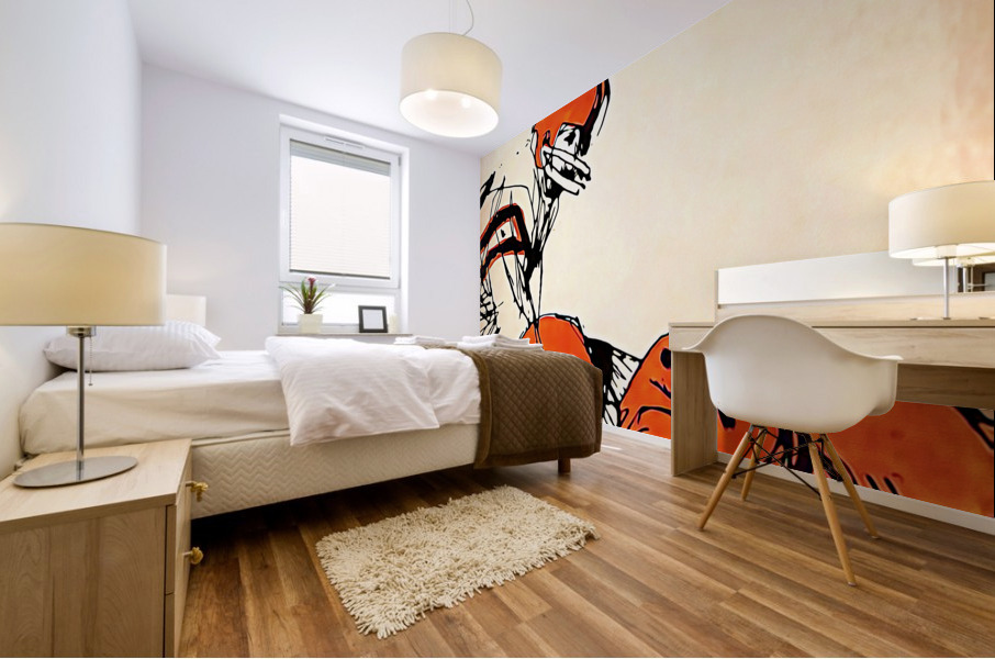 Retro Cincinnati Bengals Line of Scrimmage Art Mural print