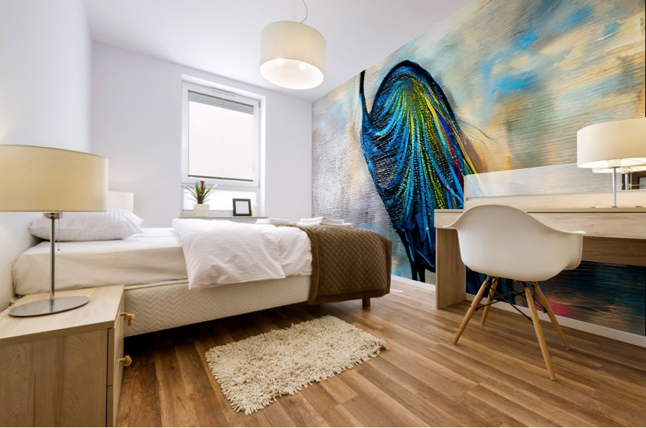 Van Gogh Heron Mural print