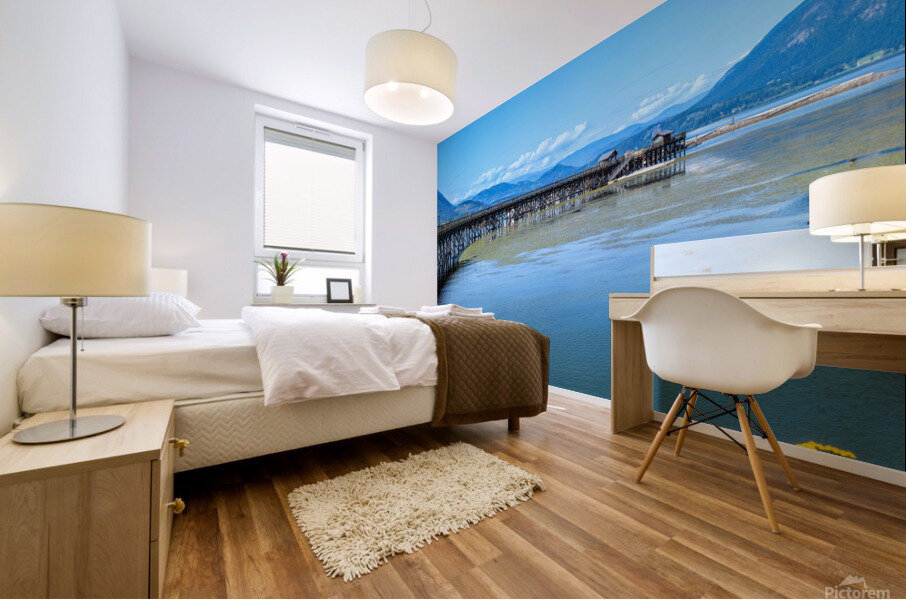 Tranquility at Salmon Arm Pier Mural print
