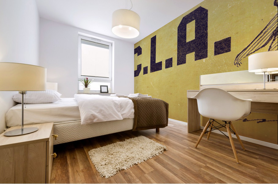 Vintage UCLA Bruins Football Cartoon Mural print