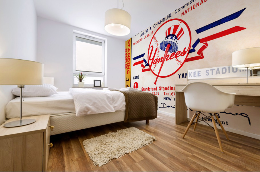 1949 World Series Ticket Art Mural print