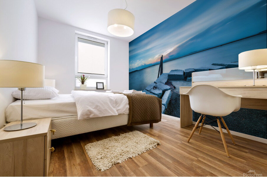 Quiet Night Reflections  Mural print