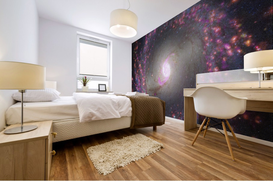 Multiwavelength View of NGC 3351 Mural print