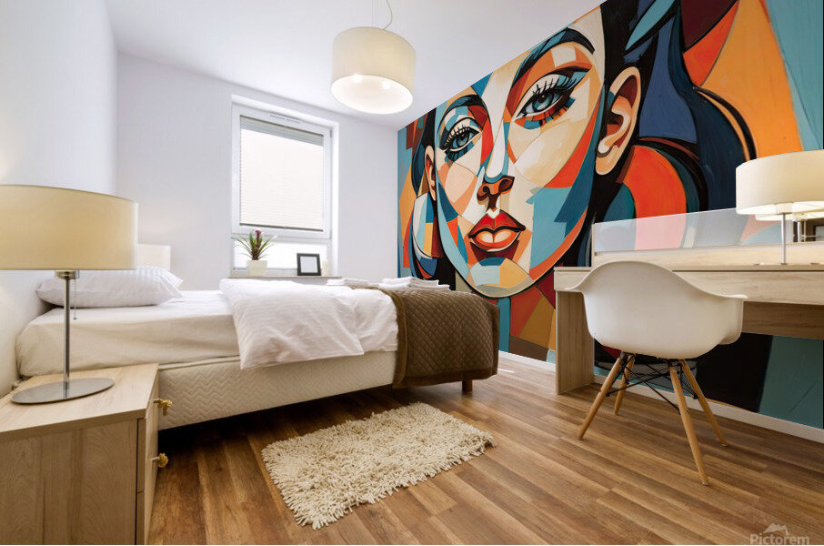 Picasso-esque Portraiture Dynamic art Mural print